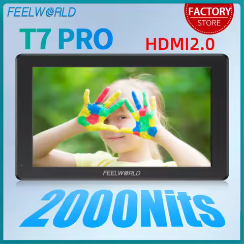 FEELWORLD T7 PRO 7 Inch 2000nit Field Camera Monitor 4K HDMI 60Hz Input Output Aluminium Housing 192