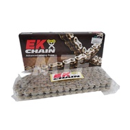 EK O-Ring Chain Size 525-120 Links Gold Model SZ2 Rivet Connector Made in Japan