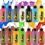 14pcs Professional Tattoo Ink Set, 1oz (30ml) Unique Full Color Inks Suitable For Tattoo Artists To