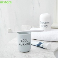 INSTORE Good Morning Cup for Beverages Reusable Drinkware Plastic Cup Tea Cup Drinking Nordic Style 