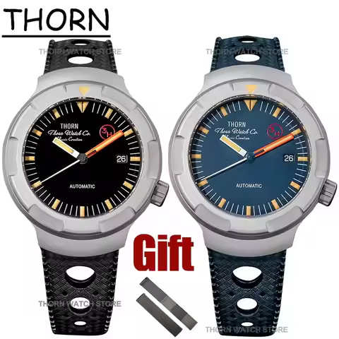THORN T011 Men Titanium Watch PT5000 Automatic Movement Mechanical Tribute Vintage Watches Sapphire 