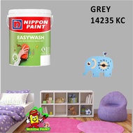 GREY 14235 KC ( 18L ) Nippon Paint Interior Vinilex Easywash Lustrous / EASY WASH / EASY CLEAN