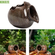 KIKO2E Circulating Water Clay Pot, Top Opening Flower Pots Circulating Waterfall Jar, Creative Decor