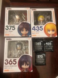 黏土人 375 365 435 艾倫 米卡莎 阿爾敏 進擊的巨人  公仔連特典（日版）(全新未開封）