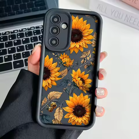 Sun Flower Case for Samsung A55 35 54 15 34 25 24 73 53 33 23 71 51 72 52 14 56 36 26 16 32 13 Matte