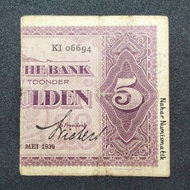 Senering 5 Gulden COEN 2 1930, Uang Kuno Indonesia