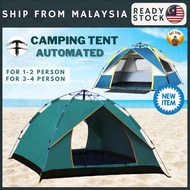 1-4 person Automatic Foldable Camping Tent  Outdoor Auto Tents UV Resist 2 Doors Sleeping Camp Auto Khemah Camping Tidur