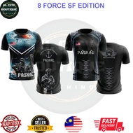 Kl City Boutique Microfiber Sublimation Printed Quick Dry Unisex Tactical T-Shirt Baju Taktikal Dewasa Paskal &amp; Paskau