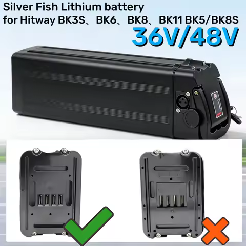36V/48V Folding Bike Battery 10Ah 15Ah 20Ah 25Ah Built-inBms for COLORWAY BK6 Hitway BK3 BK5 BK6 BK8