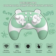 Switch pro 手掣 手柄 棕熊绿色款 多平臺 PC Steam ios android 藍牙/有線