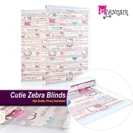 MYLANGSIR Hello Baby Cutie Korea Zebra Blinds/Langsir Bidai/Width 1.5 Feet To 8 Feet / Height 6 Feet