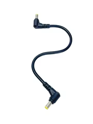 90 Degree Double Elbow DC Power 5.5 x 2.5mm Male to 5.5*2.5mm Male Plug Cable Right Angled 90 Degree