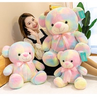 Rainbow Teddy Bear Doll Plush Toy for Kids Girls Stuffed Animal Toys Valentine Birthday Gifts IUPU