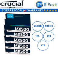 Itw | Crucial MX500 3D NAND SATA 2.5" 7mm Internal SSD (250GB | 500GB | 1TB | 2TB | 4TB)