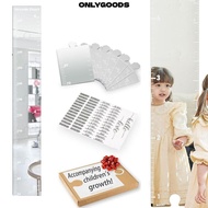ONLYGOODS Growth Chart Mirror for Wall, Foldable Height Measuring Mirror Growth Chart Mirror, 3 in 1