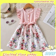 Dress Baby Girl 2-10 Tahun dress budak perempuan Girls floral sleeveless Princess Dresses  Gaun kana