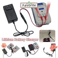 FAVORITEGOODS Lithium Battery Charger, Overload Protection 18/21V/24V Lithium Dual-head Charger, Uni