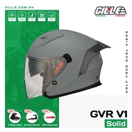 GILLE 172 GVR-V1 SOLID HALF FACE HELMET(MATTE GRAY)