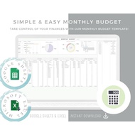 2026 Digital Planner, Monthly Budget Spreadsheet, Easy Budget Planner, Financial Planner, Budget Tem