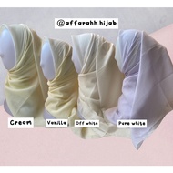 [READY STOCK] Tudung nikah bawal cotton /off white