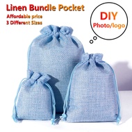Multi-functional Linen Storage Gift Bag, Linen Drawstring Gift Wrapping Bag