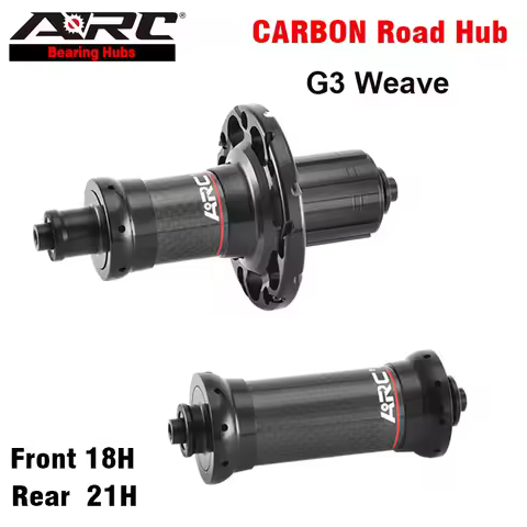 ARC Carbon Road Hub Front 18Holes 100mm Rear 21Holes 130mm Straight Pull Bicycle Hub 6 pawls 72 clic