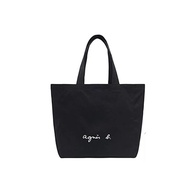 Agnes b. VOYAGE tote bag cotton tote Voyage brand bag (black)