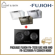 [BUNDLE] FUJIOH FH-GS7030SV Gas Hob 88cm And FR-SC2090R/V Chimmey Cooker Hood 90cm