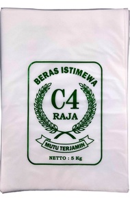 PLASTIK BERAS C4 MUTU // DELANGGU 5KG (ISI 50LEMBAR)