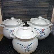 PANCI SAPO KANGSU PUTIH panci masak daging/obat panci tanah panci keramik