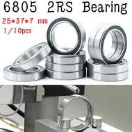 【Ready Stock】ஐ✧▥6805 2RS Bearing 25*37*7 mm ( 10 PCS ) ABEC-1 Metric Thin Section 61805RS 6805 RS Ba