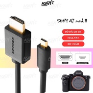 HDMI cable connecting Sony A72 / Alpha A7 MARK II / A7 mark 2 / A7 II camera supports Livestream