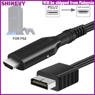 【Malaysia Spot】SHINEVY PS2 To HDMI Adapter Monitor Display Full HD Cable Adapte HD Converter PS2/PS1