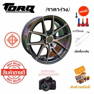 ล้อแม็กขอบ15 ก้านวาย FRE 15x7 4รู100 ET+35 CB73.1 (ราคาต่อ4วง) ยี่ห้อ TORQ APP TAR สีดำหน้าโครม งานพรีเมียม ใหม่ (แถมฟรีจุกสรเกจ์วัดลม) แม็กรถเก๋ง ขอบ 15 ล้อ แม็ก ขอบ 15