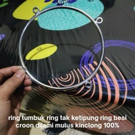 ring besi croom ring dumbuk batu ring tak ketipung ukuran 6inch & 8inch