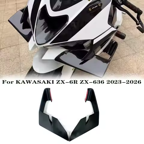 For KAWASAKI Ninja ZX-6R NINJA ZX 636 ZX6R 2023-2026 Motorcycle ABS Front Spoiler Wing Aerodynamic W