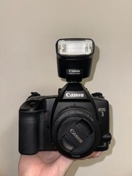 Canon eos3 菲林相機+50mm鏡頭+SPEEDLITE 270x