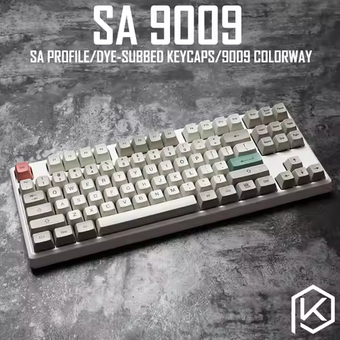 9009 colorway sa profile Dye Sub Keycap Set thick PBT plastic keyboard gh60 xd60 xd84 cospad tada68 
