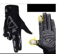 KF - （1對）情侶夏季冰絲防曬薄款透氣手套（S-XL碼黑色（拇指食指觸屏））#S75022030