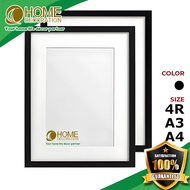 Photo Frame Wall Picture Photo Frame 6R, A4, A3 | Wooden Black Picture Frame With Mount HOME DECORAT