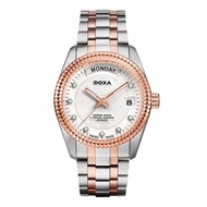 Doxa D131RWH Men's Gold Strap Cream Dial Automatic Mechanical Dual Calendar Watch