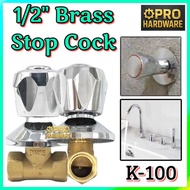 Chrome Concealed Stopcock 1/2" Bathroom Shower Stop Cock Thread End/Shower Stopcock/Shower Valve/电镀止