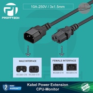 Power Extension Cable Cpu-Monitor C15 - C14 CPU male female 1.5m 2m 3m 5m 10m