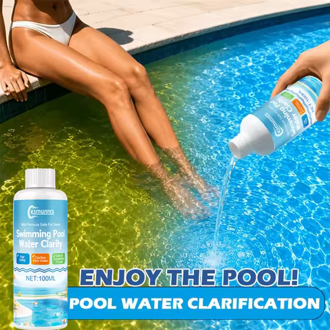 Fast-Acting Pool Purifying Liquid Transparent Water Clearing Formula for Improved Water Clarity Pool