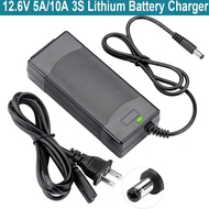 12.6V Charger 5A 10A  Lithium Battery Charger 3S 12V 11.1V 10.8V For 3s10p lithium ion Battery Elect