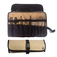 Multi-functional Roll Tool Bag, Motorcycle Tool Bag, 10 Pockets, 2 Ply 600D Oxford Cloth, Tool Bag, 