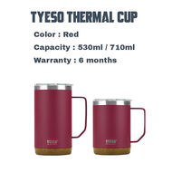 Tyeso Thermal Insulated Cup With Handle Grip And Cover 530ml/710ml Insulated Flask Vacuum Tyeso Tumb