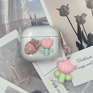 For Ugreen Hitune S3 Earphone Case Casing Transparent strawberry rose & pendant