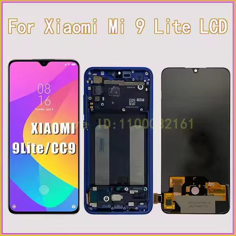 6.39" AMOLED For Xiaomi 9Lite LCD Display Mi CC9 LCD Touch Screen For Xiaomi Mi 9 Lite LCD M1904F3BG