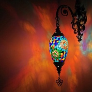 Turkish Mosaic Wall Lamp Newest E14 Mediterranean Style Art Deco Handcrafted Mosaic Glass Romantic W